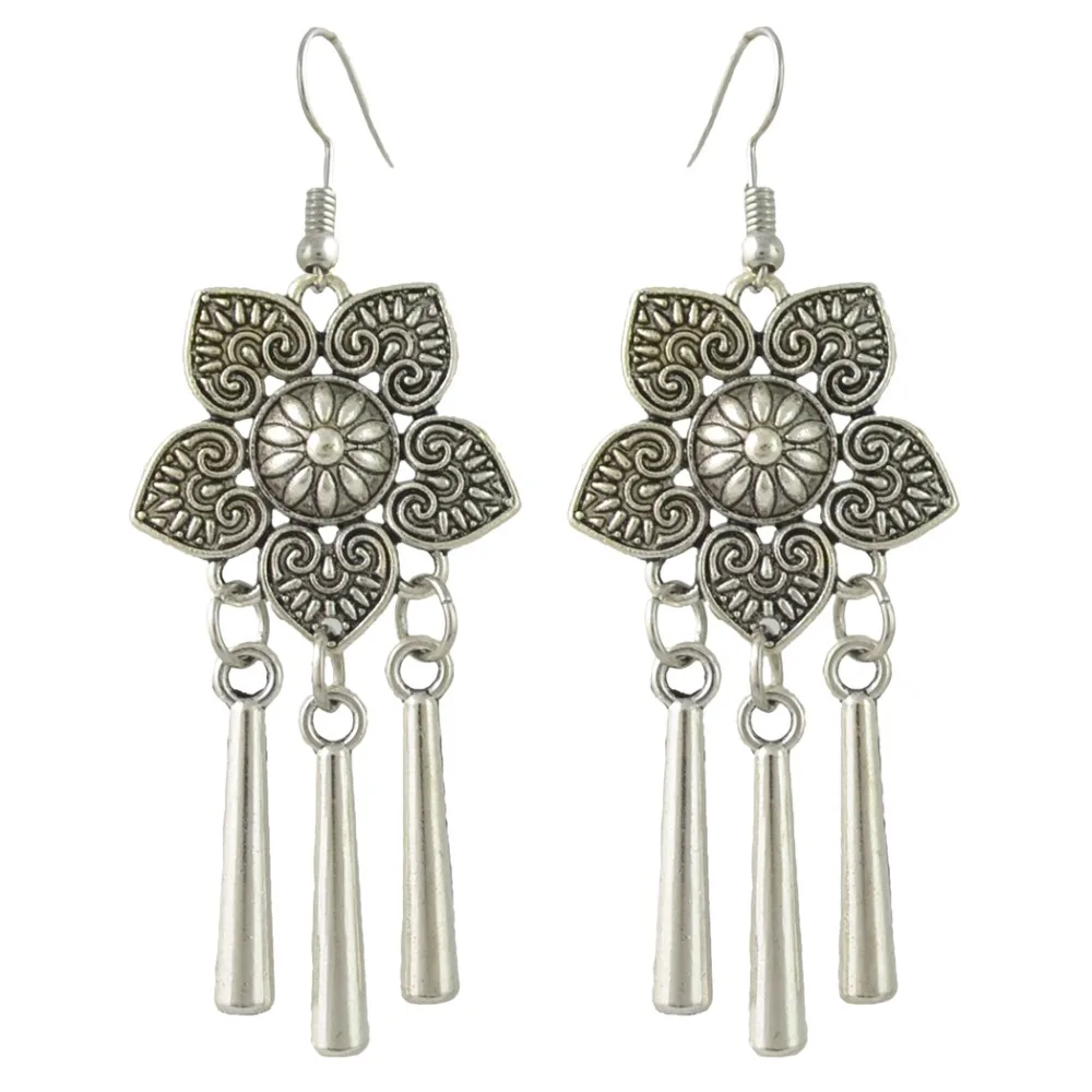 2 стиля модный винтажный крючок богемная резьба цветок металлическая подвеска с