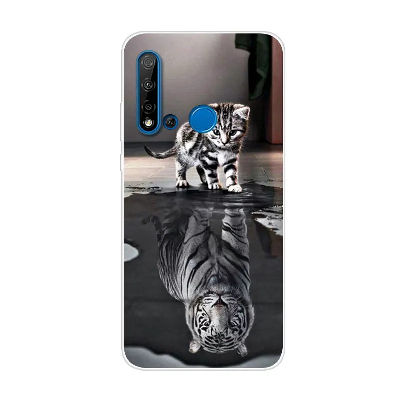 Классный чехол для huawei Nova 5i цветные чехлы с мультяшным рисунком мягкий