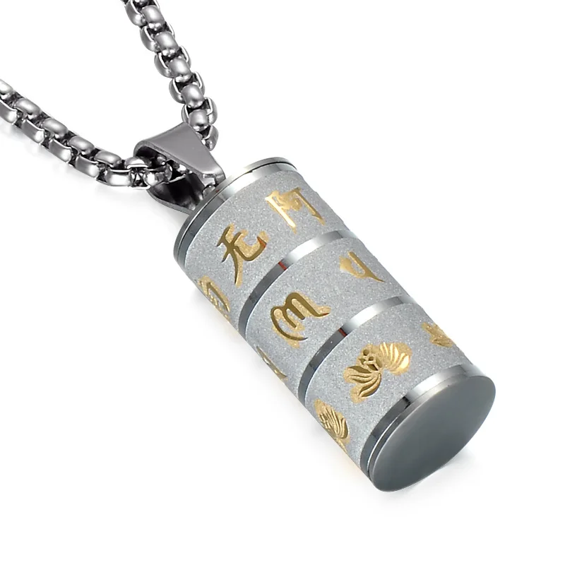 D &amp Z Тибетский буддизм вращающийся ожерелье с мантрами золотого цвета из