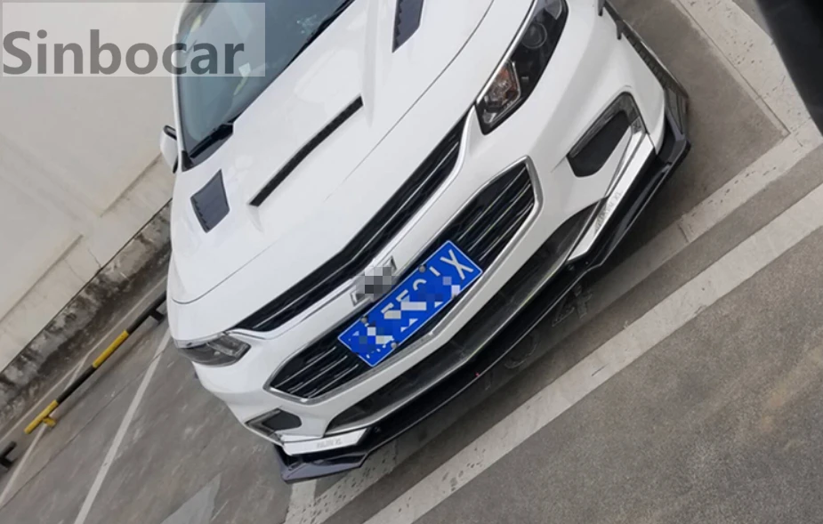 Цветная накладка на передний бампер для гриля ниже зеркальная защита Chevrolet Malibu 2017