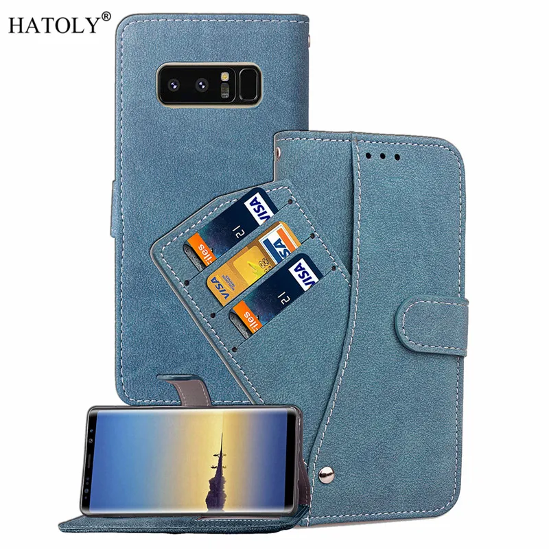 Чехол HATOLY для Samsung Galaxy Note 8 чехол из замши и ТПУ N9500 с отделением карт 6 3 дюйма|case