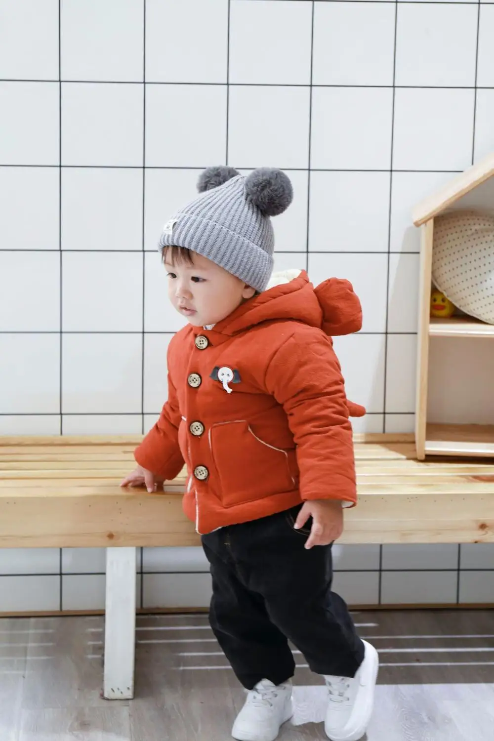 Orange Осенне-зимние пальто для девочек; куртки; повседневные плотные парки для мальчиков; детская бархатная верхняя одежда; хлопковое пальто для новорожденных - Цвет: Orange