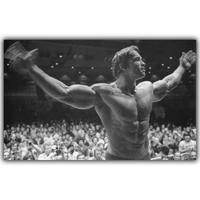 arnold schwarzenegger bodybuilding motivational art silk poster print fitness inspirational picture for room wall decor