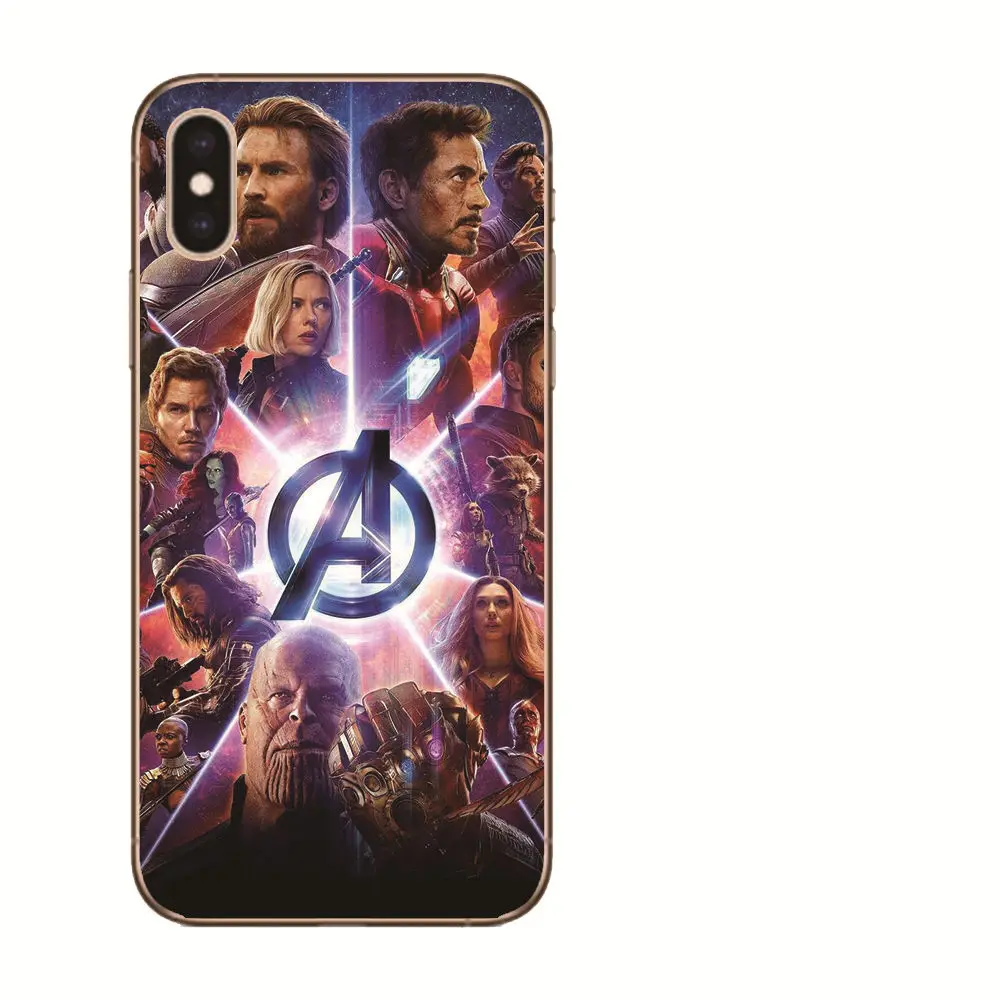 For iPhone X XS MAX XR 8 7 6 6S Plus 5 5s Etui Fundas Cool Marvel Avengers Iron Man Captain America Superhero Coque Phone Case |