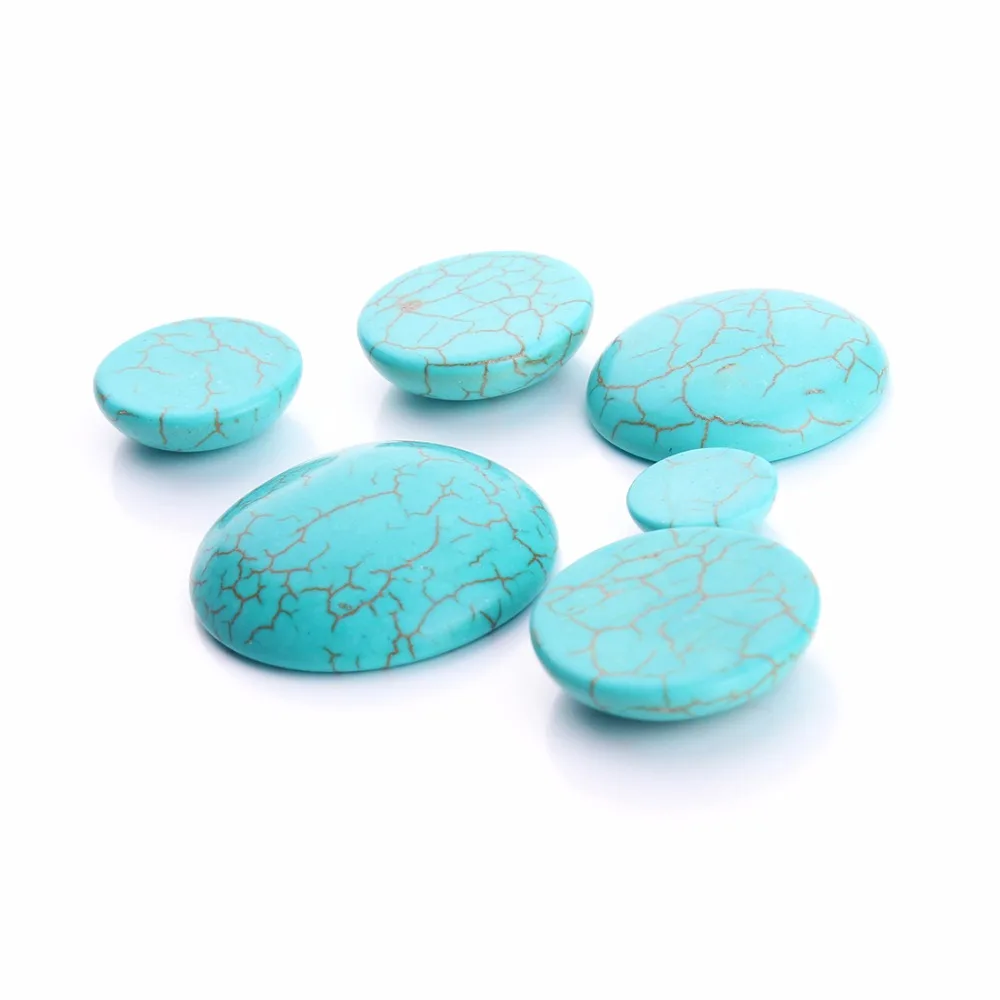 Кабошоны с плоским основанием для скрапбукинга 10 шт./лот 4 30 мм|cabochon beads|turquoise