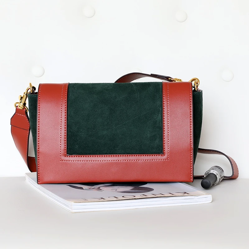 2019 модная женская сумка роскошного бренда через плечо из натуральной кожи с