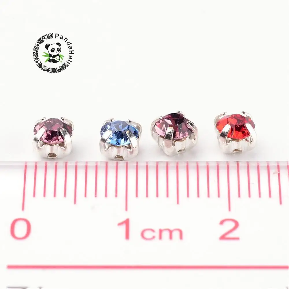 50 шт квадратные латунные бусины Pandahall стразы для изготовления ювелирных изделий 3