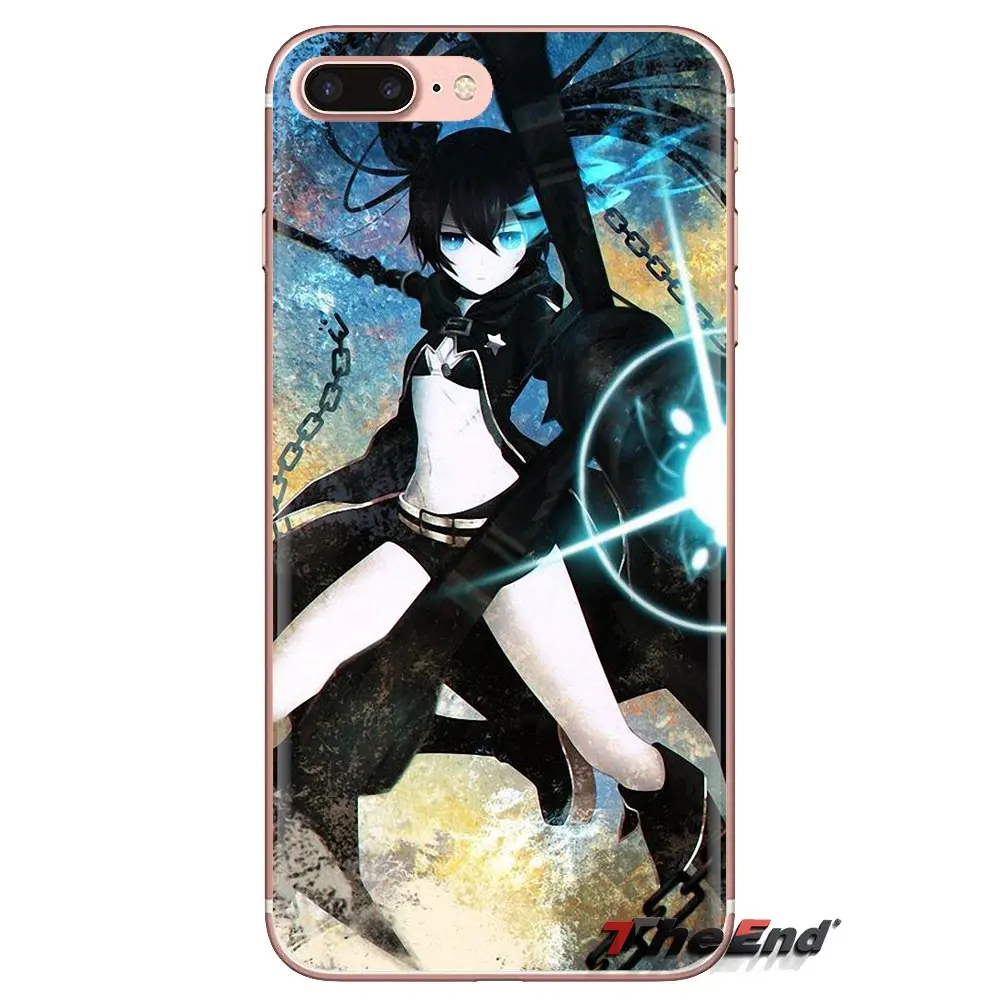 Прозрачный чехол из ТПУ для iPod Touch Apple iPhone 4 4S 5 5S SE 5C 6 6S 7 8 X XR XS Plus MAX Black Rock Shooter Hatsune Miku