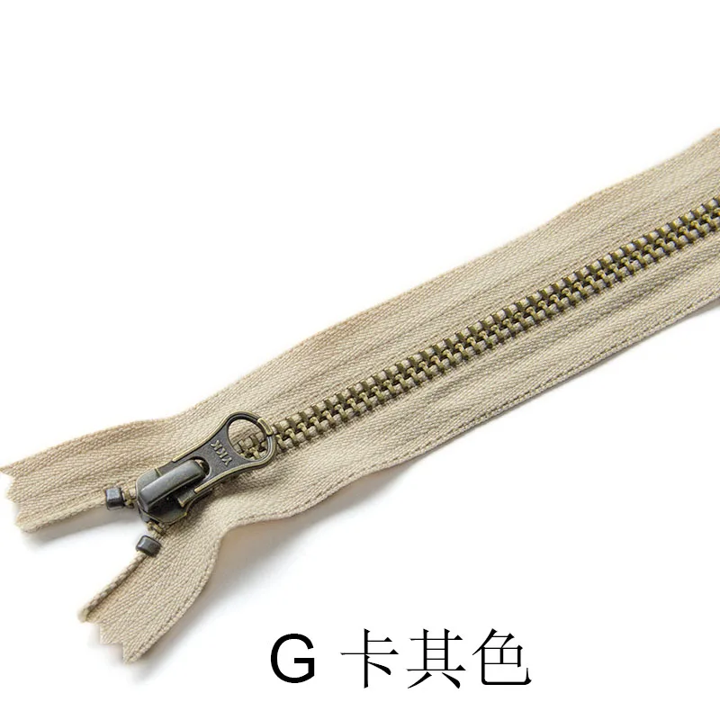 G 1 шт. YKK 5# металлическая молния бронзового цвета закрытый автоматический замок DIY сумка кошелек сапоги молнии аксессуары для одежды - Цвет: G