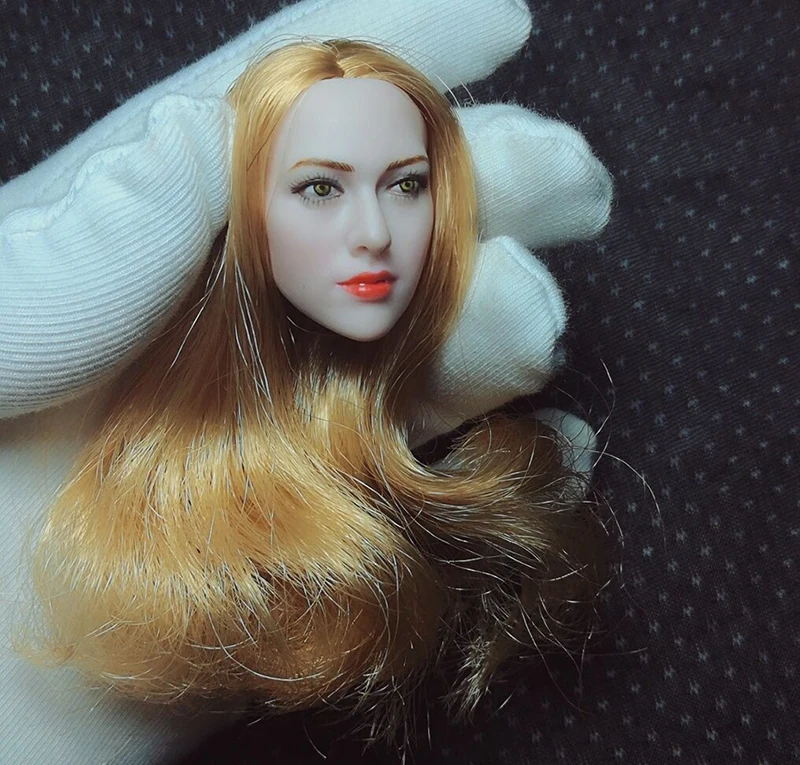 1/6 Афина красота голова со светлыми длинными волосами для 12 ''фигур|Игровые