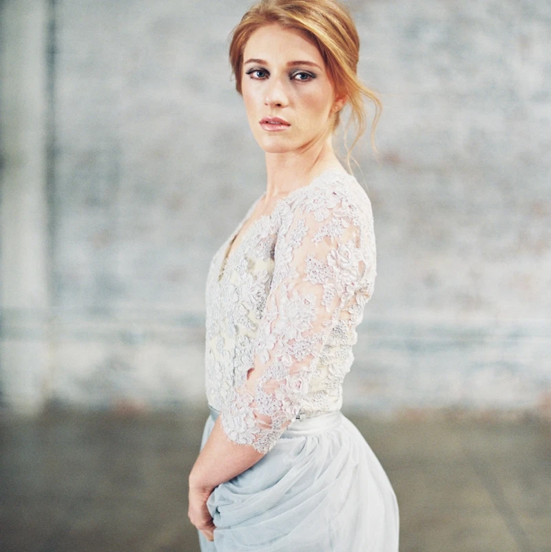 Голубые кружевные апликации из тюля с короткими рукавами 2 в 1 пляжное богемное