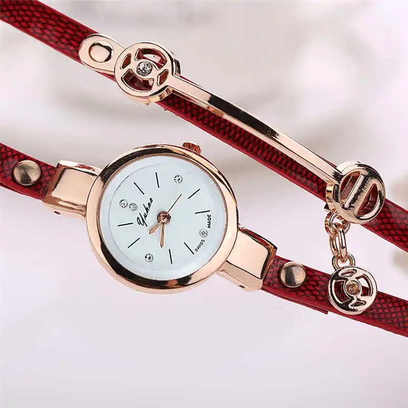 2019 Women Fashion Rhinestone Band Bracelet Metal Strap Analog Quartz Wrist Watch Casual lady clock female Watches Montre Femme | Наручные