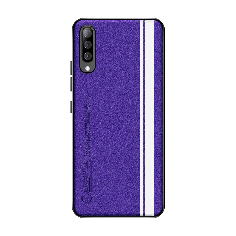 Фиолетовый Чехол для samsung A50, чехол для samsung Galaxy A50, A30, A70, полный защитный чехол-накладка, модный перламутровый блестящий кожаный чехол - Цвет: Фиолетовый
