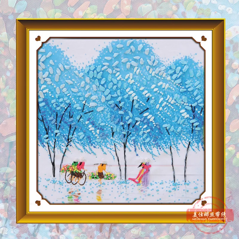 50X50cm * 3 шт./компл. сезон дождей мультфильм Рукоделие 3D Набор для вышивания
