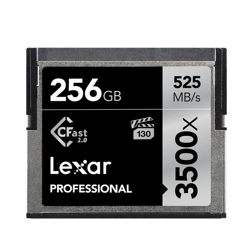 CF-3500X-256GB Lexar 3500X CF карт 525 МБ/с. 64 Гб 128 256 512 CFast 2,0 профессионалами Камера флэш-карты памяти 3D 4K видео памяти - Емкость: CF-3500X-256GB
