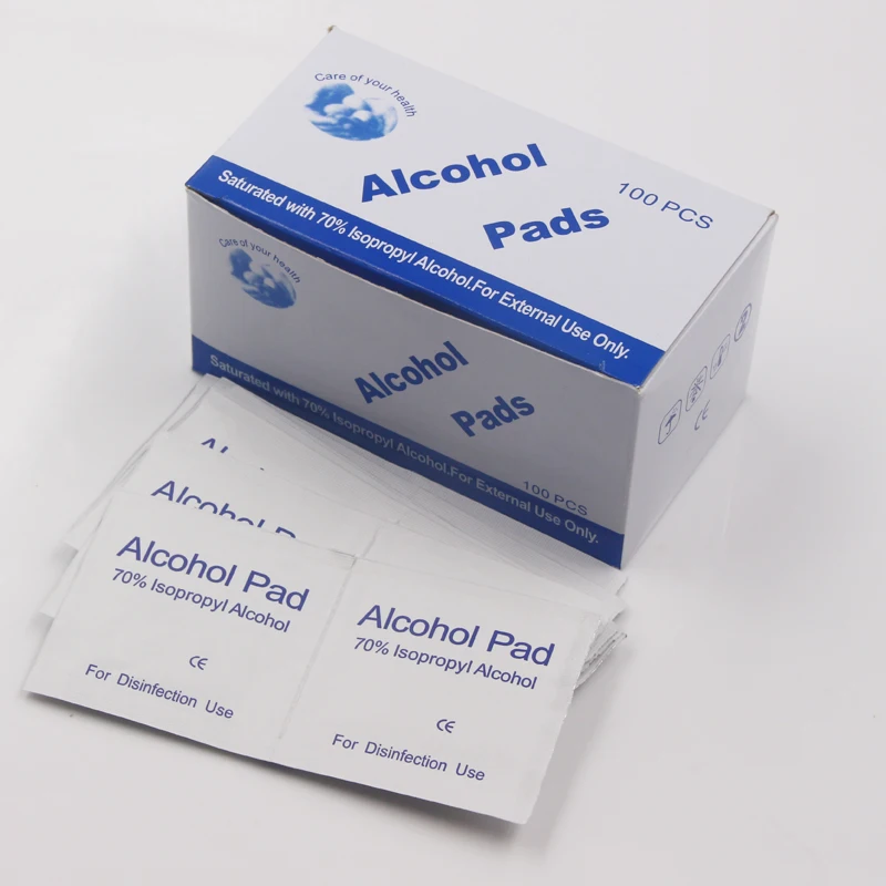 

High Quality 500Pcs Alcohol Swabs Pads Wipes eyebrow microblading Antiseptic Cleanser Cleaning permanent makeup accesories