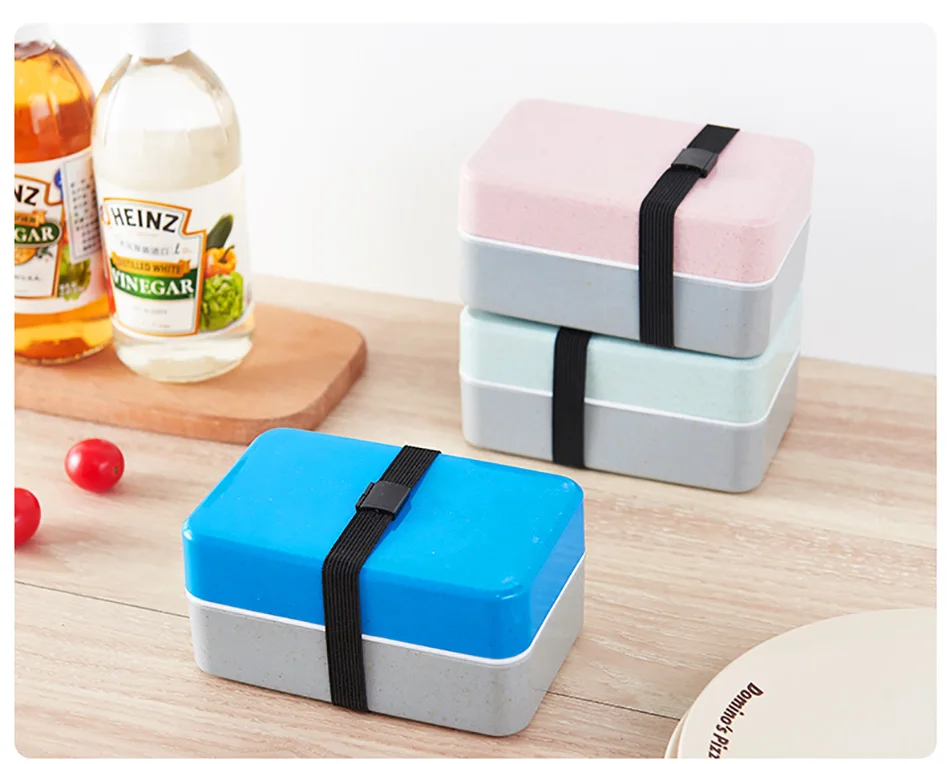 MICCK здоровый материал Ланч-бокс двойной слой Bento box с миской для супа портативный Термоизолированный контейнер для еды Microwavable