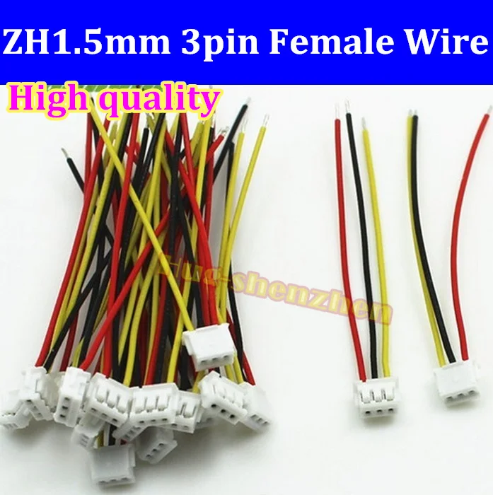 Высококачественные Новые 100 шт./лот JST Mini Micro ZH 1 5 zh1.5 мм 3p 3Pin Коннектор с проводами и