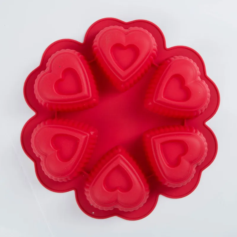 100% Пищевая силиконовая антипригарная форма для торта в форме сердца и еды дней