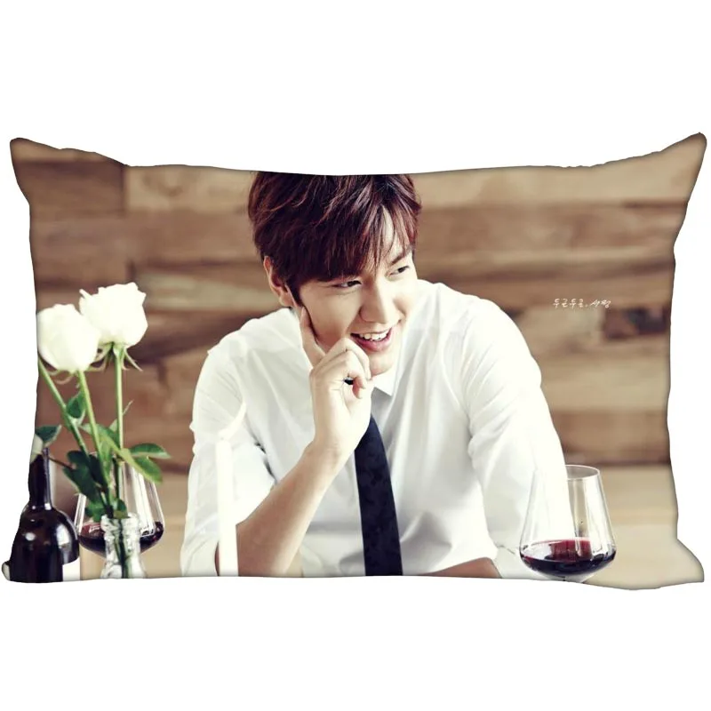 KPOP star Lee Min Ho прямоугольная наволочка с двухсторонним принтом сатиновая для