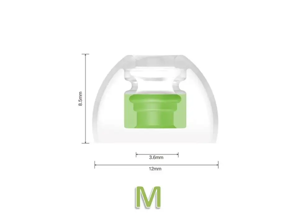 M SpinFit CP360 3,6 мм высококачественные силиконовые наушники для ушей, беспроводные наушники-вкладыши(SS s m l S/S s m/S L/M - Цвет: M
