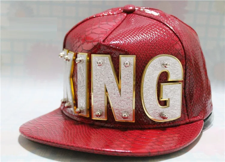 Кепка в стиле хип хоп с кристаллами и акриловыми буквами заклепками King из
