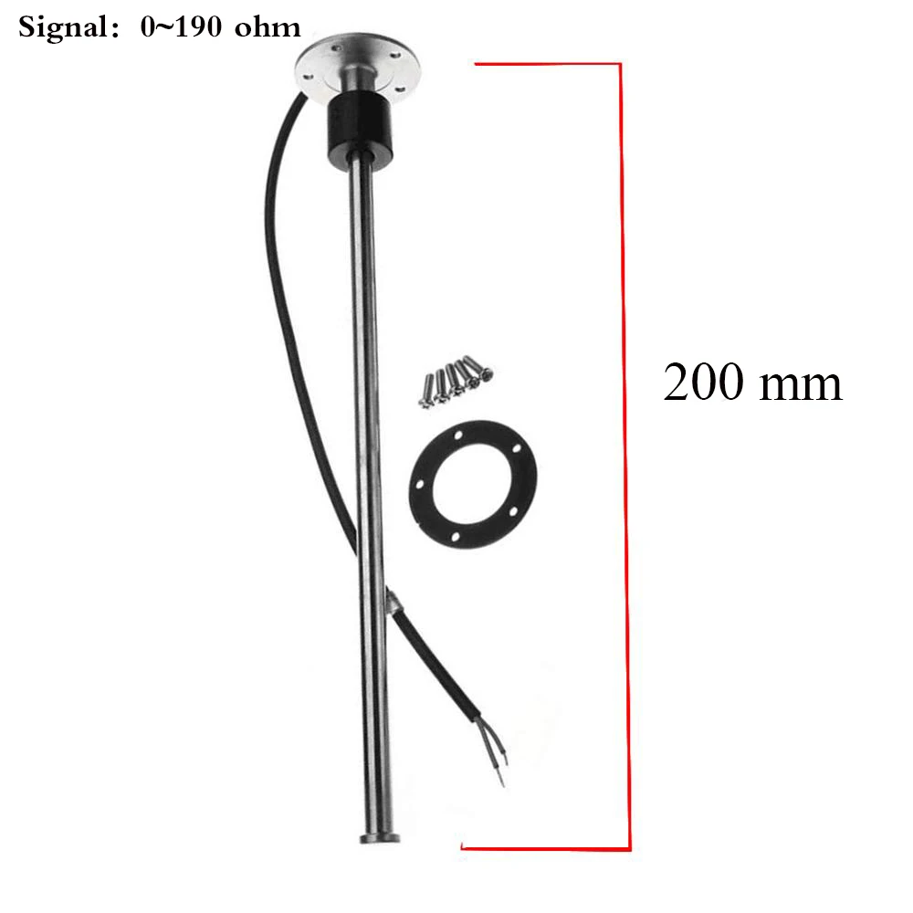 200mm 0-190ohm 150 мм, 200 мм, 250 мм, 300 мм, 350 мм, 450 мм, датчик уровня топлива для лодки, автомобиля, датчик уровня топлива с 0~ 190 Ом, 240~ 33 Ом, датчик уровня топлива - Цвет: 200mm 0-190ohm