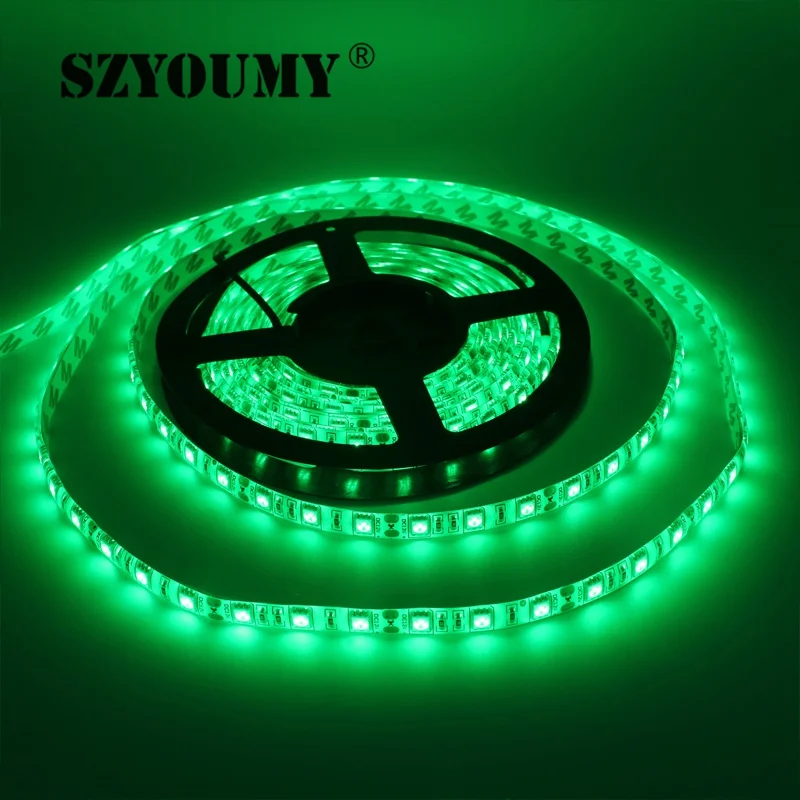 Гибкая светодиодная лента SZYOUMY 12 В постоянного тока 5 м 5050 SMD 60 светодиодов/м