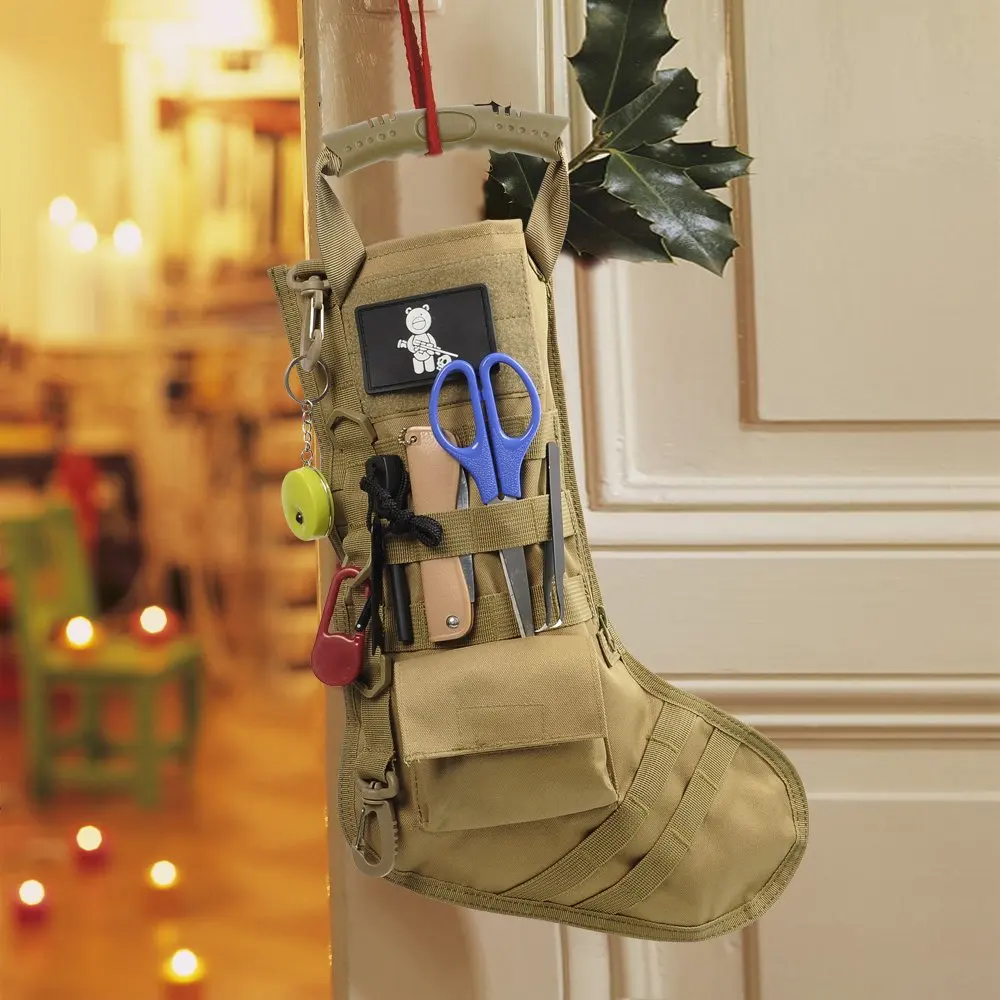 Тактический чехол для чулок с ремнями Molle военный хранения Рождественская сумка