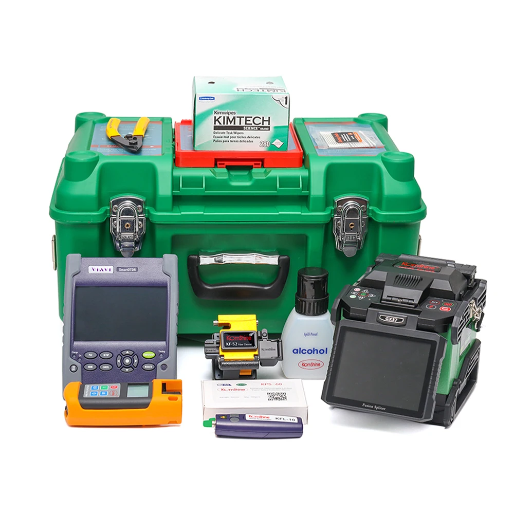 Fusion Splicer Kit w/ KF-52 Fiber Cleaver +JDSU SMART VIAVI 100A OTDR 33/31dB+ Power Meter+Laser Source+Visual Fault Locator/VFL | Мобильные