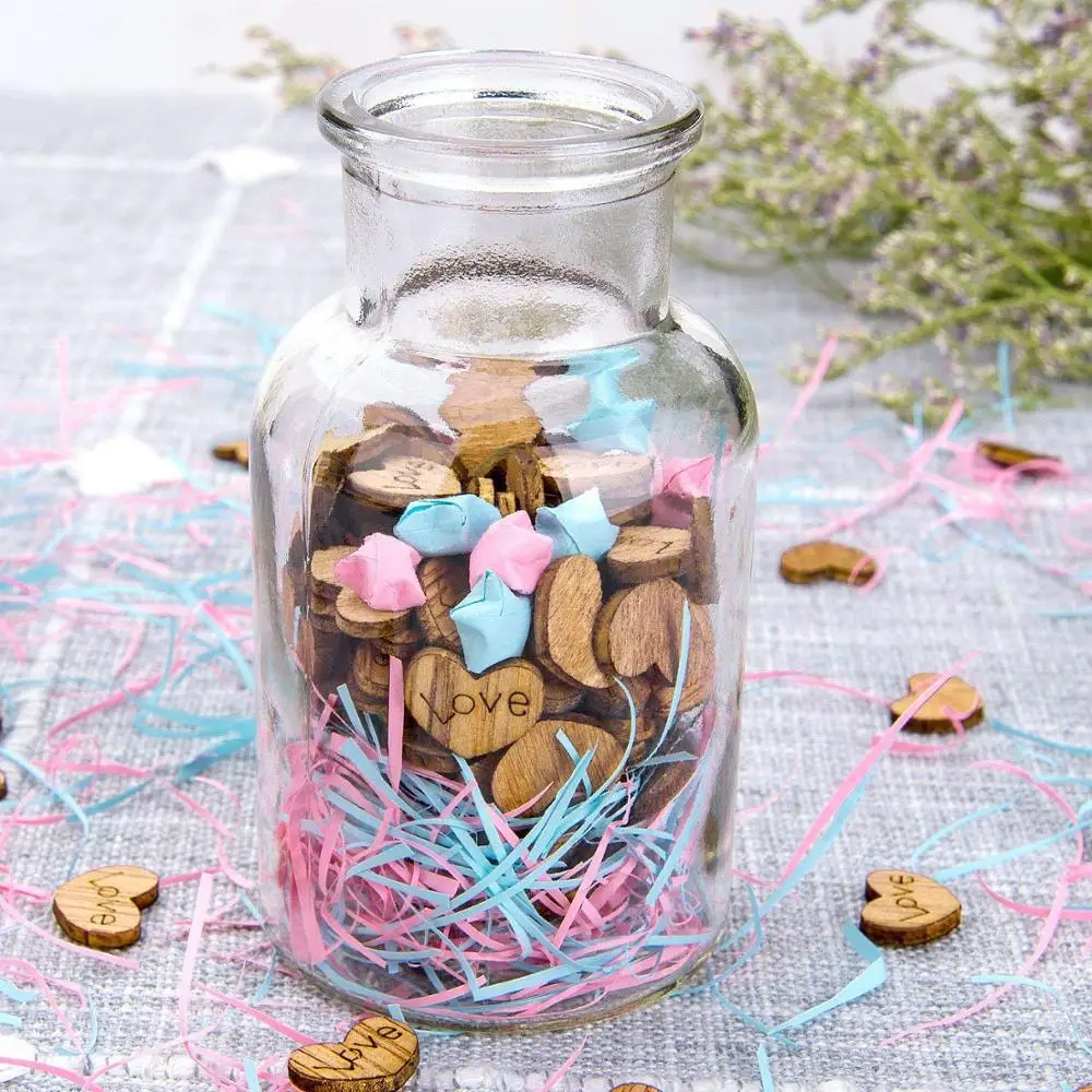 100 шт./лот Мини DIY деревянные Свадебные вечерние украшения в виде сердца для