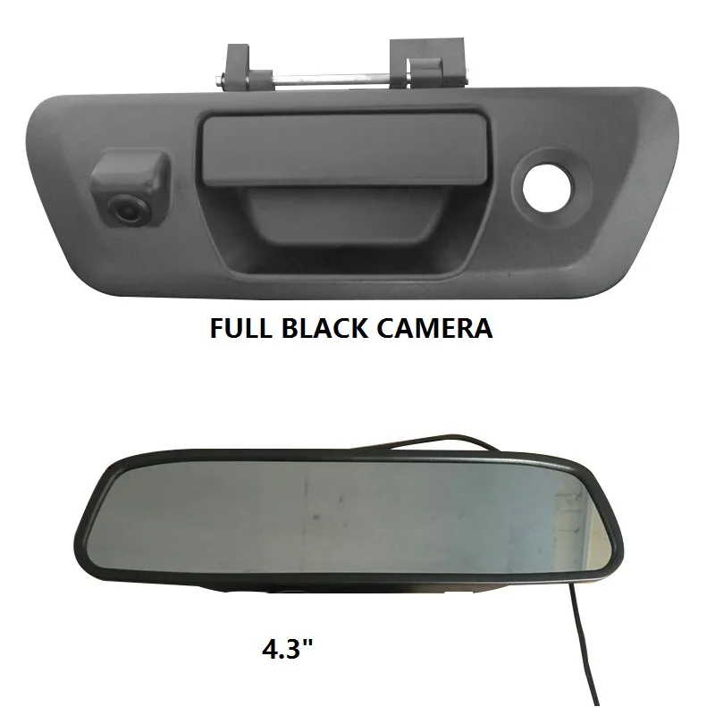 FULL BLACK 4.3 LCD Задняя Крышка багажника парковочная Автомобильная камера заднего вида камера подходит Для NISSIAN NAVARA NP300- пикап задняя сторона задние камеры - Название цвета: FULL BLACK 4.3 LCD