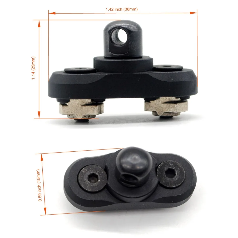 Набор направляющих TriRock 1 ''/1 25'' QD Quick Detach Sling Swivel + M lok черный цвет 6 типов