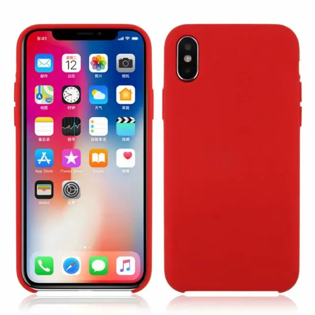 RED Официальный жидкий силиконовый резиновый чехол-накладка для iPhone 11 Pro Max X XS Max XR 6 6S Plus 6 7 8 Plus Мягкий сенсорный чехол Fundas - Цвет: RED