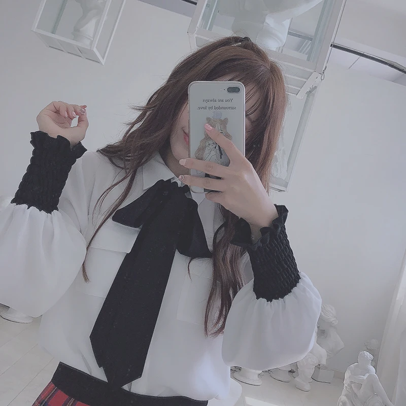 2018 Новое поступление Винтаж Готический элегантный дизайн бантом галстук Puff