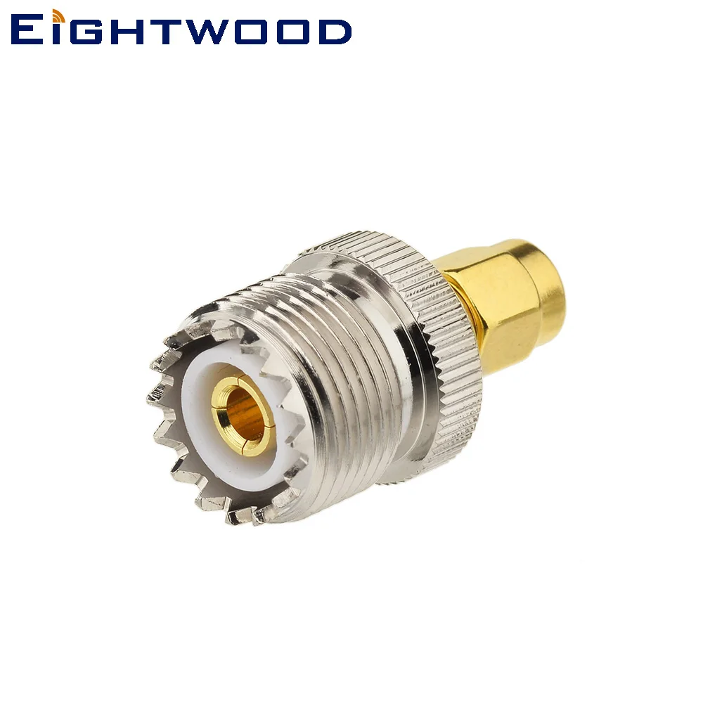 Eightwood 2 шт. коаксиальный адаптер SMA в UHF RF штекер разъем SO 239 гнездо для