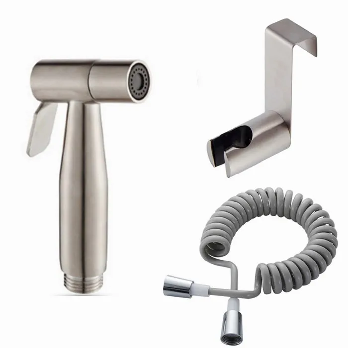

2M pu shower hose Handheld Toilet bidet sprayer set Kit Stainless Steel Hand Bidet faucet for cleaning BD110