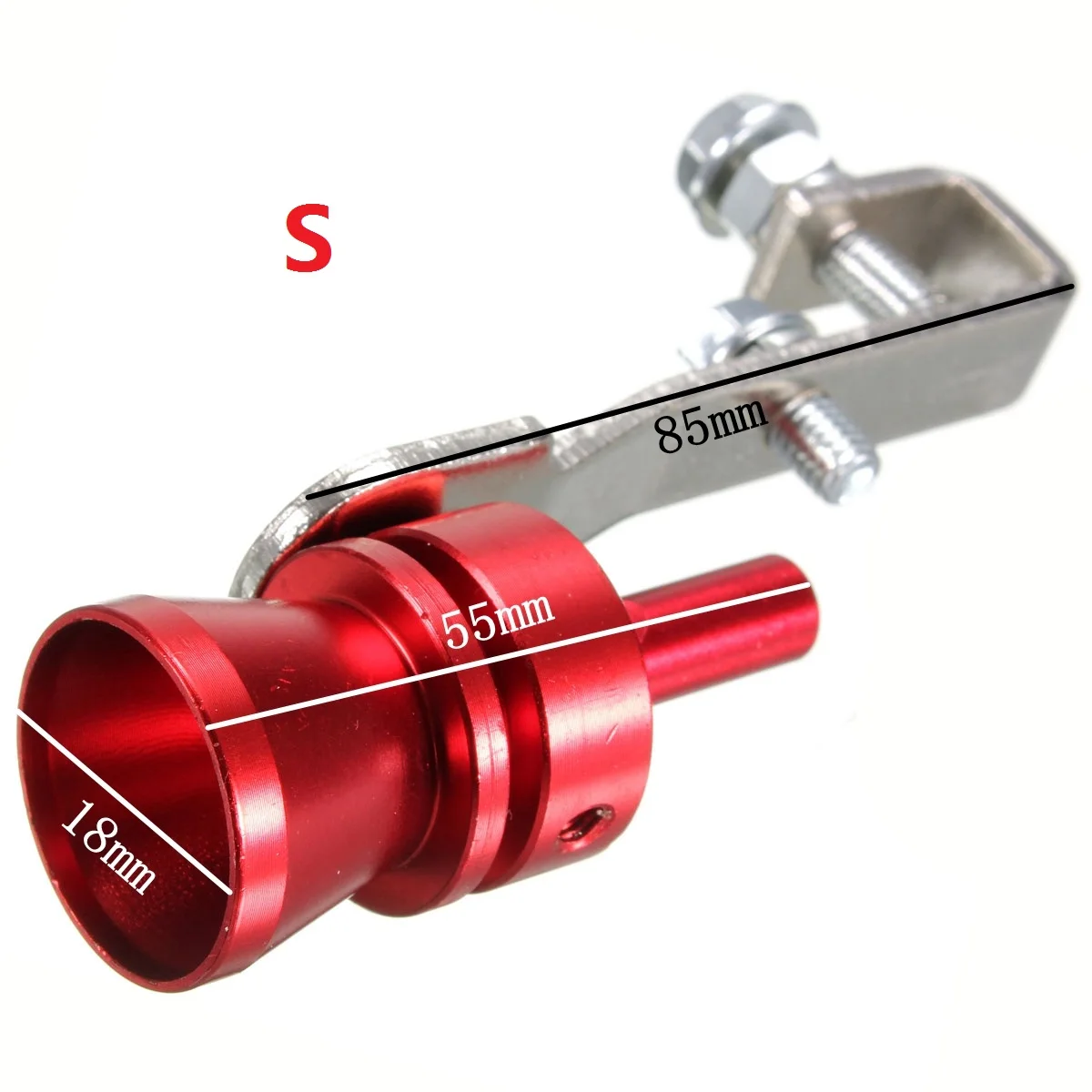 Red-S Car Vehicle Motorbike Aluminum Exhaust Fake Turbo Whistle Pipe Sound Muffler Blow Off Valve S/M/L/XL Universal - Цвет: Red-S
