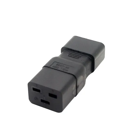 Черный медный Стандартный IEC320 C14 штекер на C19 гнездо UPS PDU APC серверный адаптер