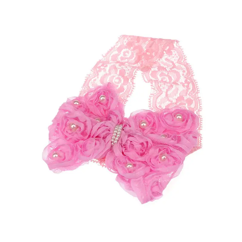 Hot Sale Children Hair Bands Headband Kids Accessories 1PC Baby Girls Pearl Bow Lace Flower Headwear | Детская одежда и обувь