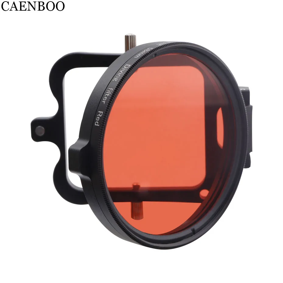 Lente da Câmera Filtro para Gopro Caenboo Filtros Ação Herói 5 6 Cor Vermelho Mergulho Subaquático Circular Hero5 – 2021 Preto 58mm ir Pro