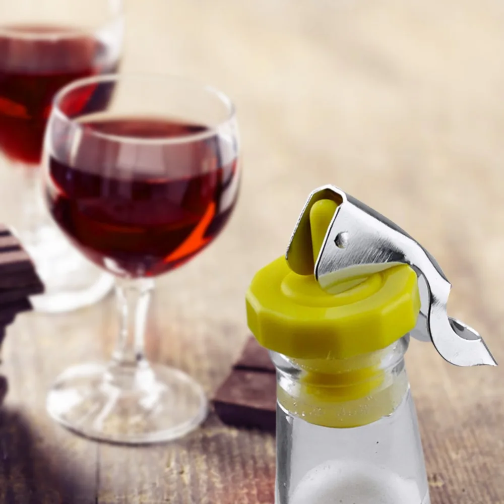 Reusable Red Wine Bottle Stopper Manual Press Beverage Bottle Stoppers Wine Stopper Silicone Stainless Steel Vacuum Sealed Tools