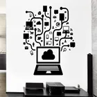 Настенная Виниловая наклейка для компьютера, Интернет-геймера, Настенная Наклейка для офиса, комнаты, украшение для дома H354