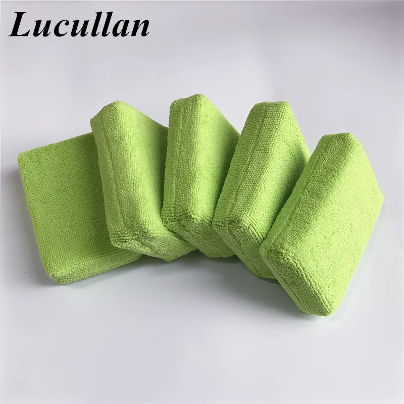 5 PCS Dark Green 5 шт. автокосметика Премиум микрофибра Аппликаторы губки, салфетки, микрофибра ручной воск полировка подушка для деталей - Цвет: 5 PCS Dark Green