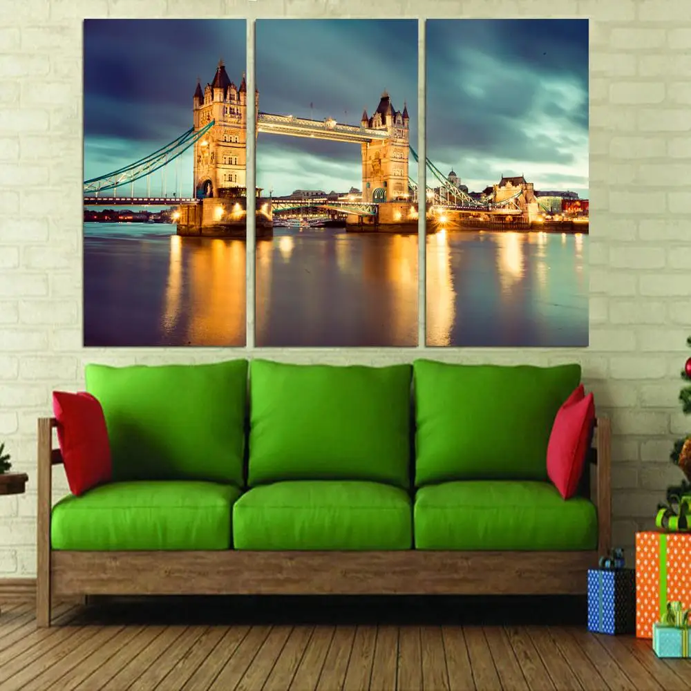 

Drop shipping 3 Panel printed painting Landscape painting Wall Art Picture Home Decoration Living Room Modern painting LS342
