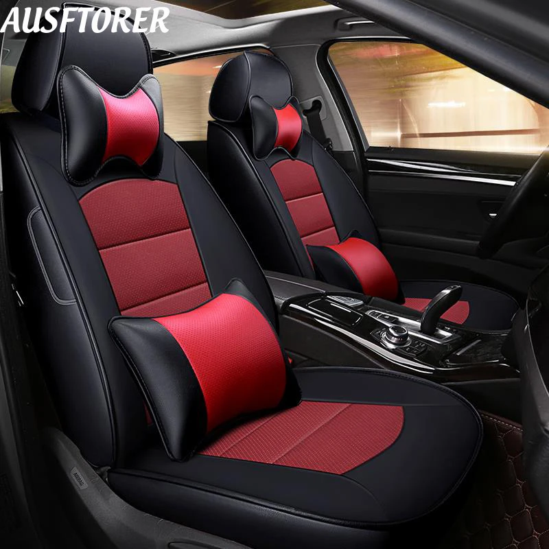 AUSFTORER покрытие из воловьей кожи для Land Rover Range Rover Sport чехлы на сиденья для автомобилей Кожаная подушка сиденья аксессуары 2006