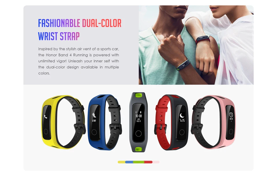 huawei Honor Band 4 Беговая версия обуви-пряжка ударный фитнес-трекер версия Smart 50 м водонепроницаемый монитор сна