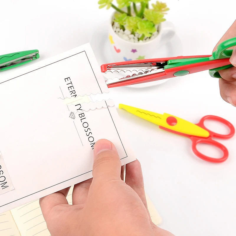 6 шт./лот декоративные волнистые кружевные края ножницы для рукоделия фотографии