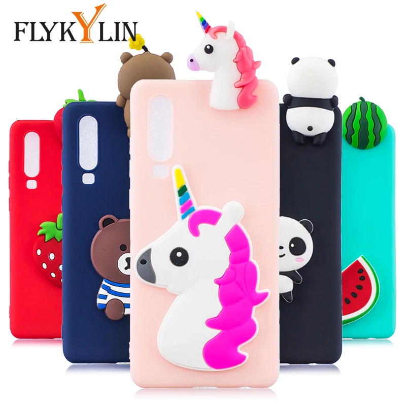 Чехол FLYKYLIN с единорогом для Huawei P20 Lite чехлы P30 Pro P10 чехол телефона мягкий