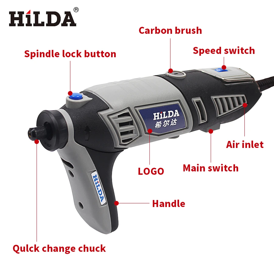 HILDA электрическая дрель Dremel Стильный Электрический вращающийся